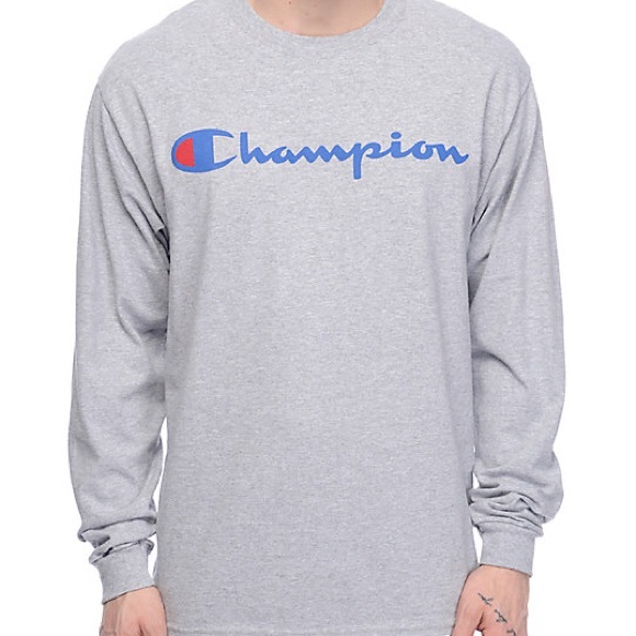 champion gray long sleeve